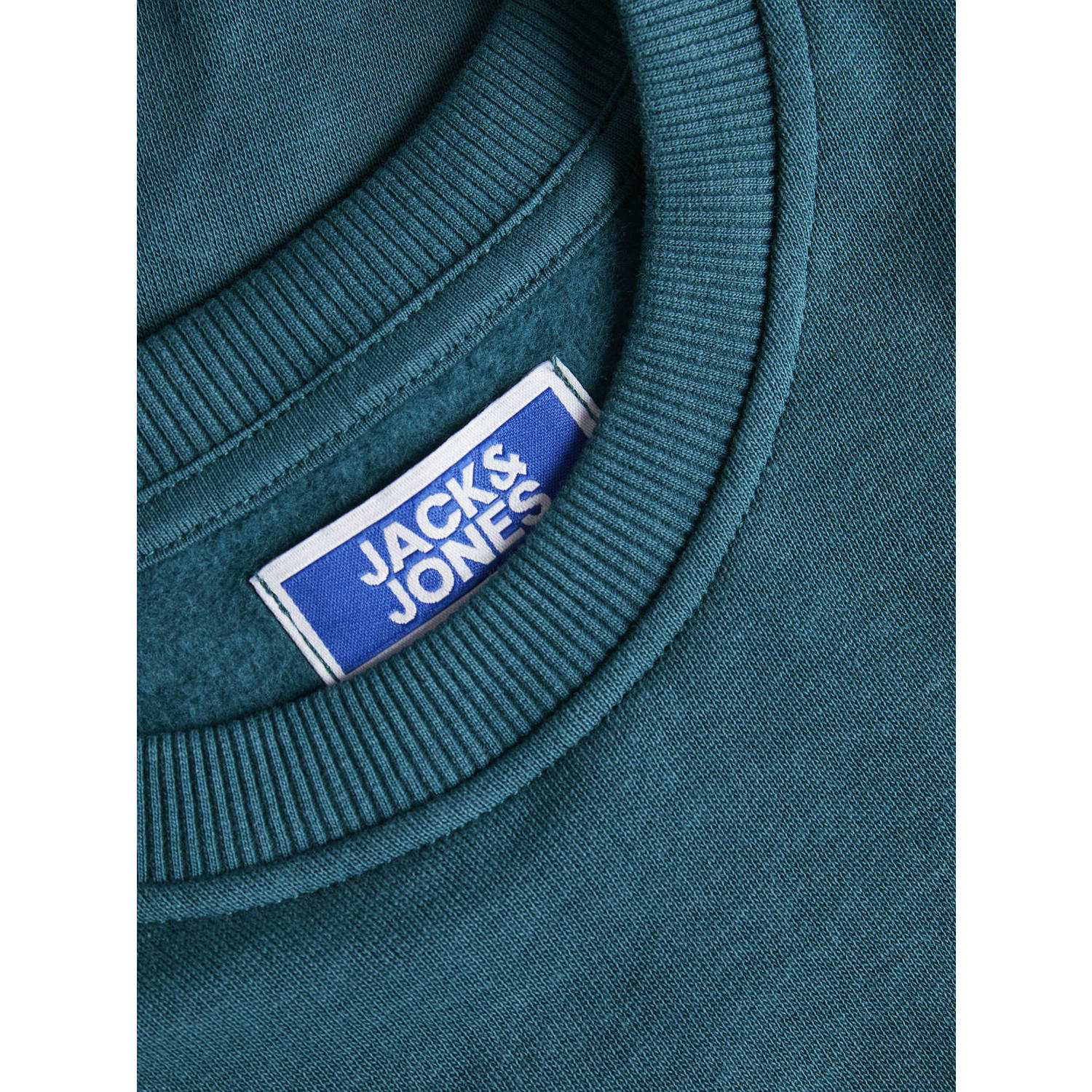 JACK & JONES JUNIOR sweater JJESWIFT met printopdruk petrol