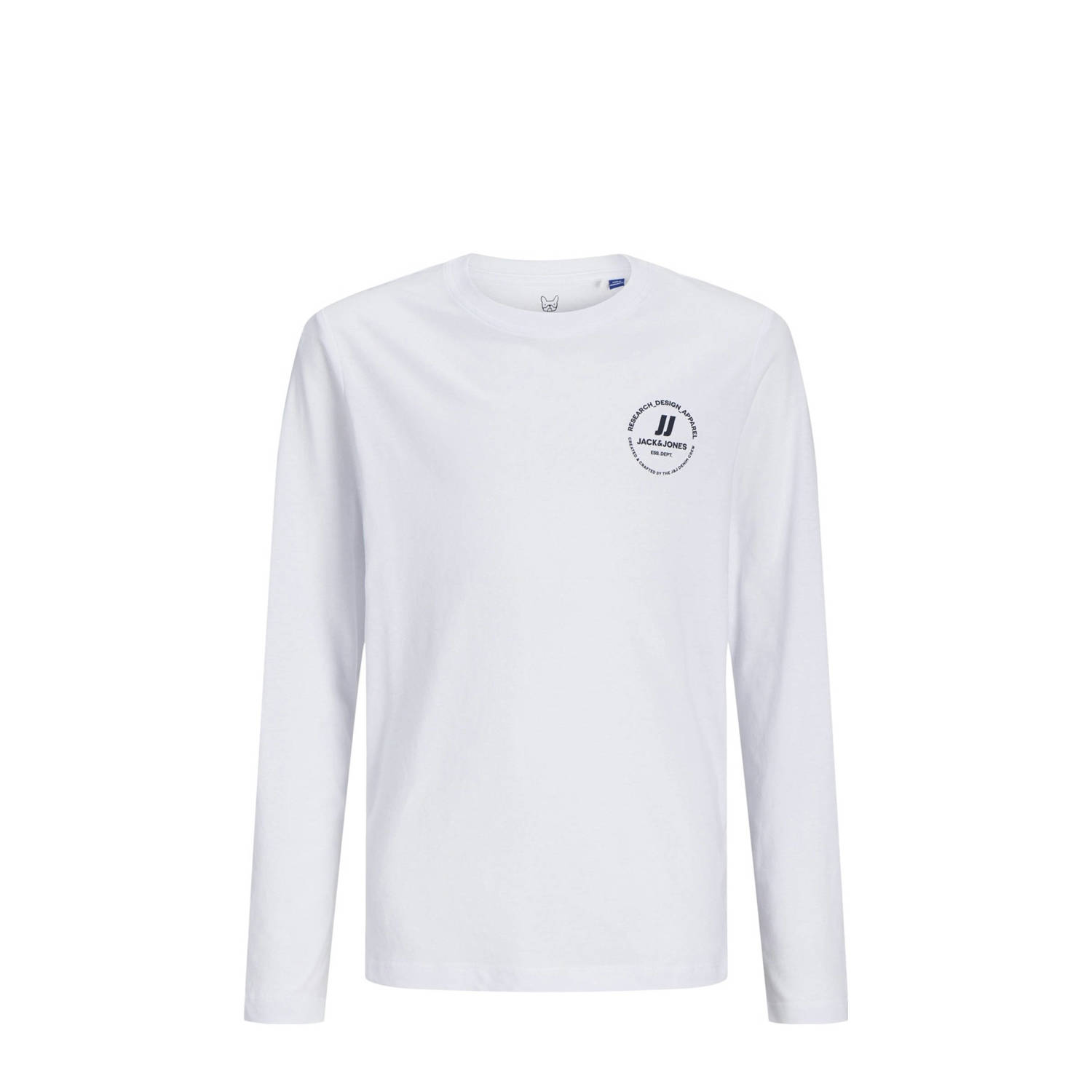 Jack & jones JUNIOR longsleeve JJESWIFT met printopdruk wit Jongens Katoen Ronde hals 128