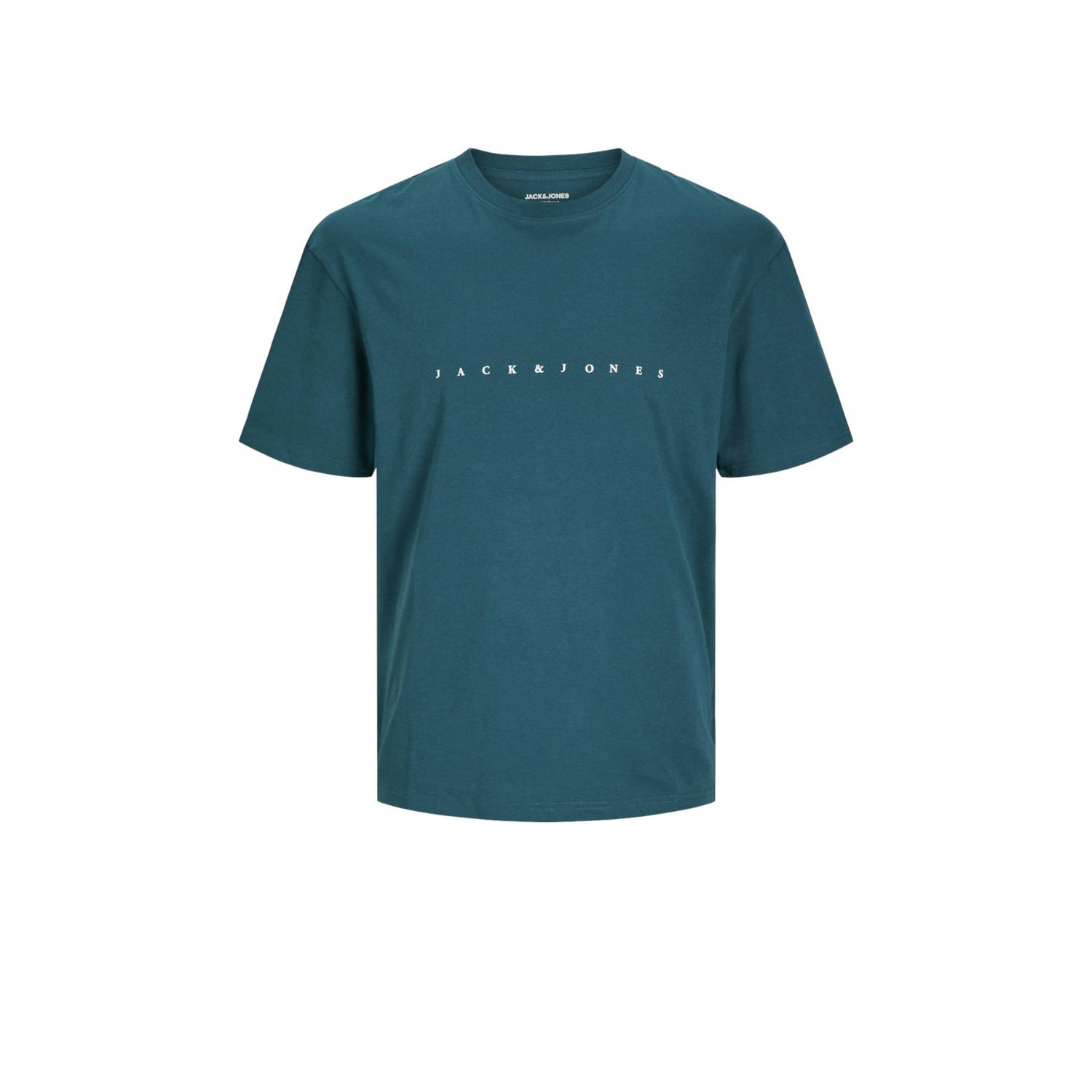 Jack & jones JUNIOR T-shirt JJESTAR met tekst Groen Jongens Katoen Ronde hals 128