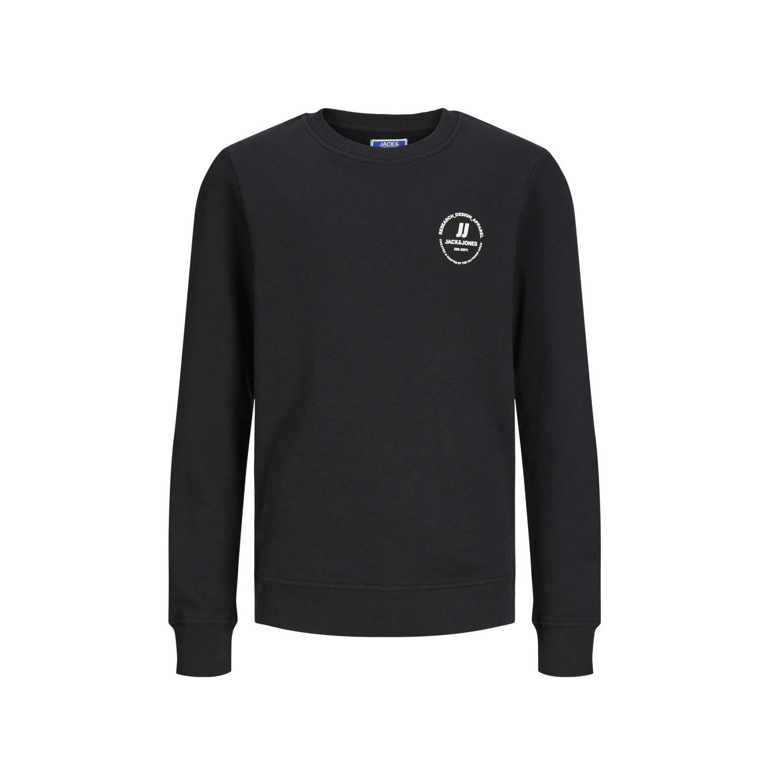 Jack & jones JUNIOR sweater JJESWIFT met printopdruk zwart Printopdruk 128