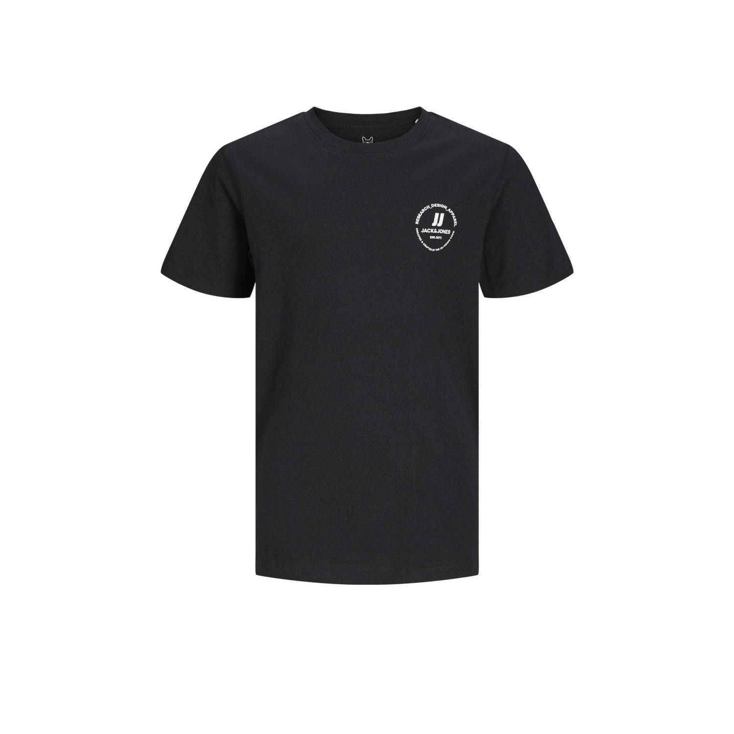 Jack & jones JUNIOR T-shirt JJESWIFT met printopdruk wit Zwart Jongens Katoen Ronde hals 128
