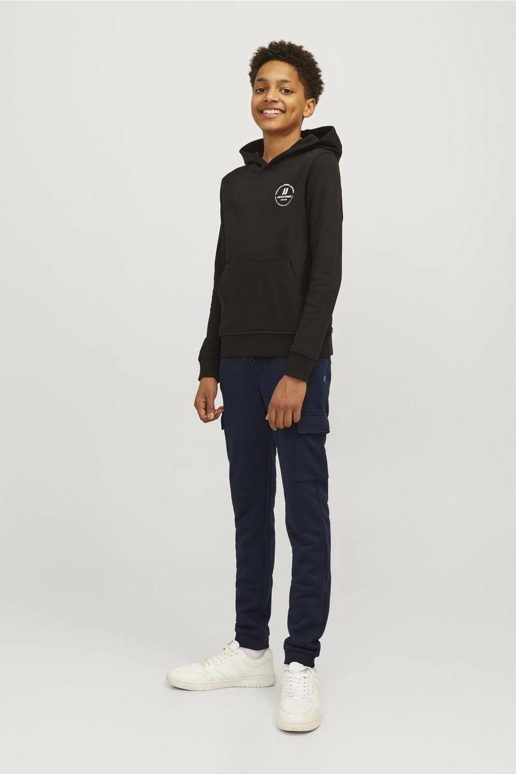 JACK & JONES JUNIOR relaxed fit cargo joggingbroek - donkerblauw