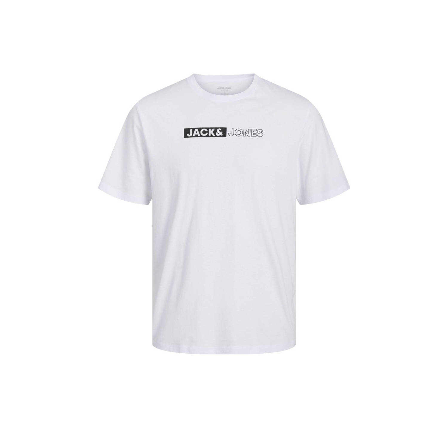 Jack & jones JUNIOR T-shirt JJEPLAYER met logo wit Jongens Katoen Ronde hals 128
