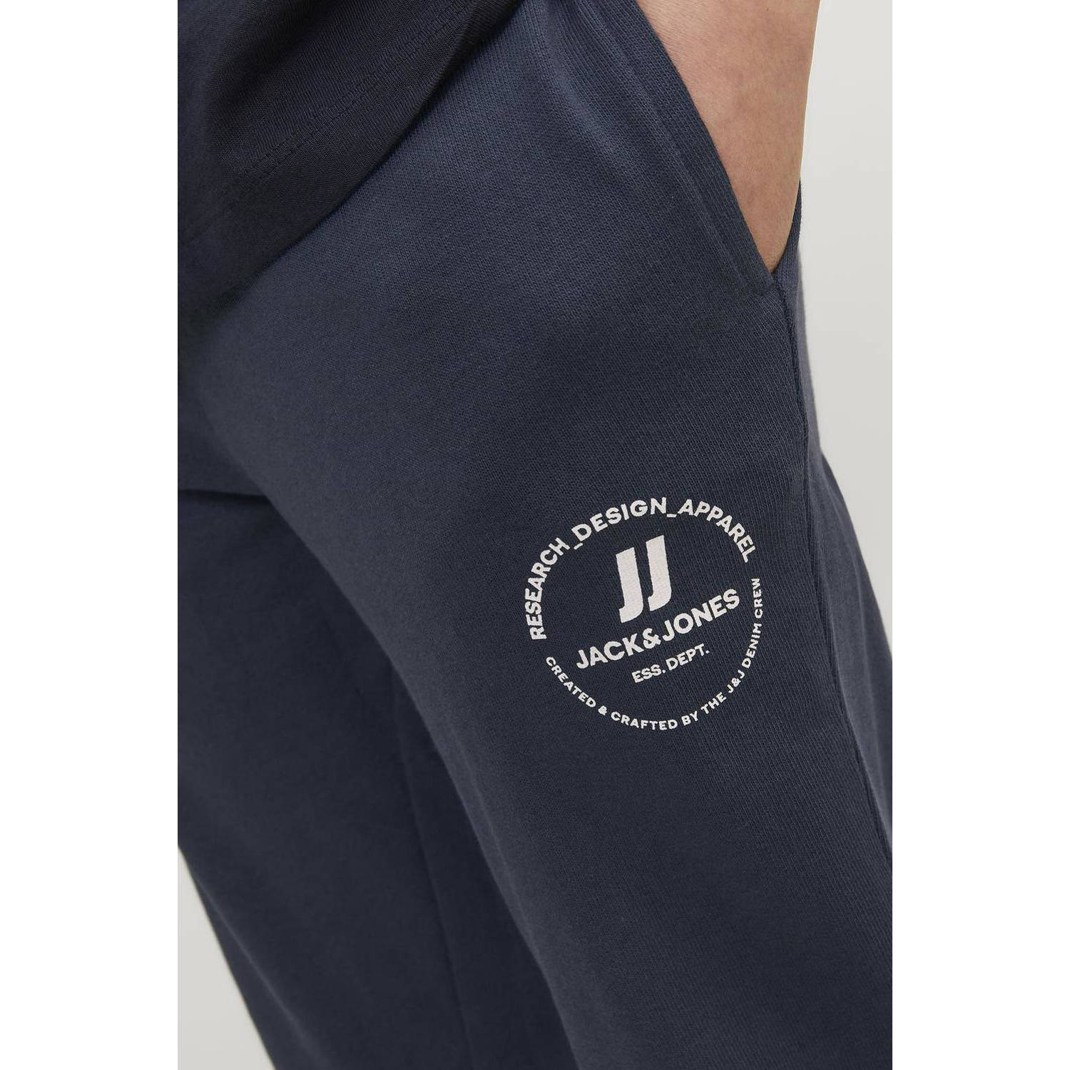JACK & JONES JUNIOR joggingbroek JPSTGORDON JJSWIFT met logo donkerblauw