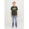 JACK & JONES JUNIOR T-shirt JJELOGO met logo warm donkergroen