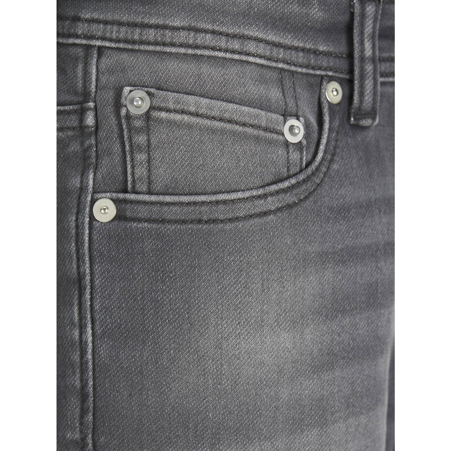 JACK & JONES JUNIOR slim fit jeans JJIGLENN JJORIGINAL grey denim