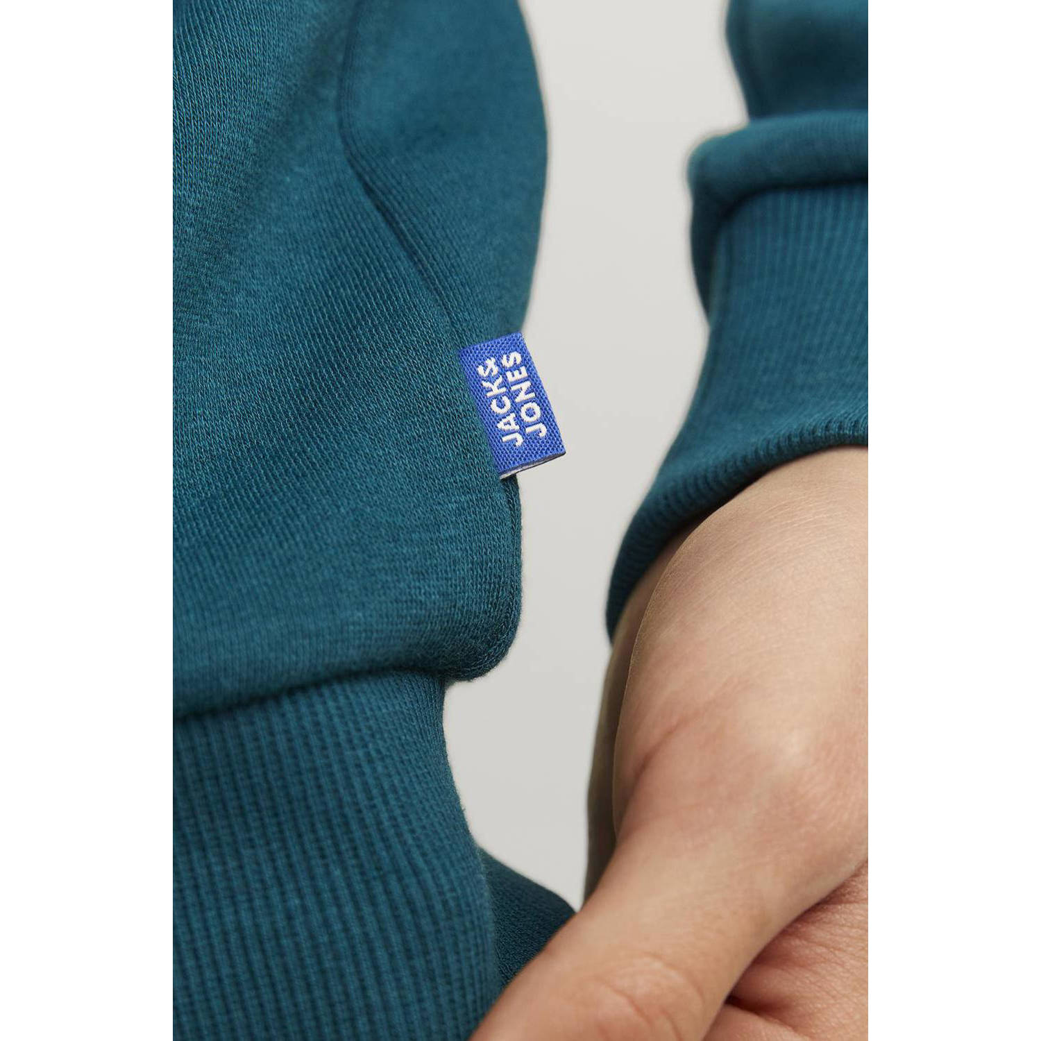 JACK & JONES JUNIOR hoodie JJELOGO met logo petrol