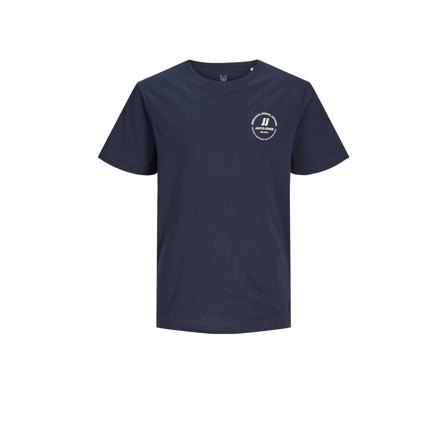 Jack & jones JUNIOR T-shirt JJESWIFT met printopdruk wit Blauw Jongens Katoen Ronde hals 128