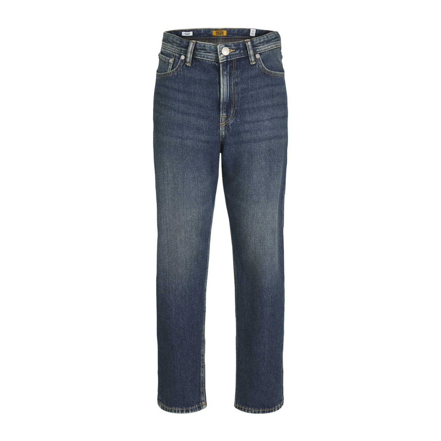 Jack & jones JUNIOR regular fit jeans JJICHRIS JJORIGINAL blue denim mf Blauw 128