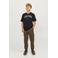 JACK & JONES JUNIOR T-shirt JJECALEB VARSITY met logo zwart