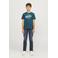 JACK & JONES JUNIOR T-shirt JJELOGO met logo petrol