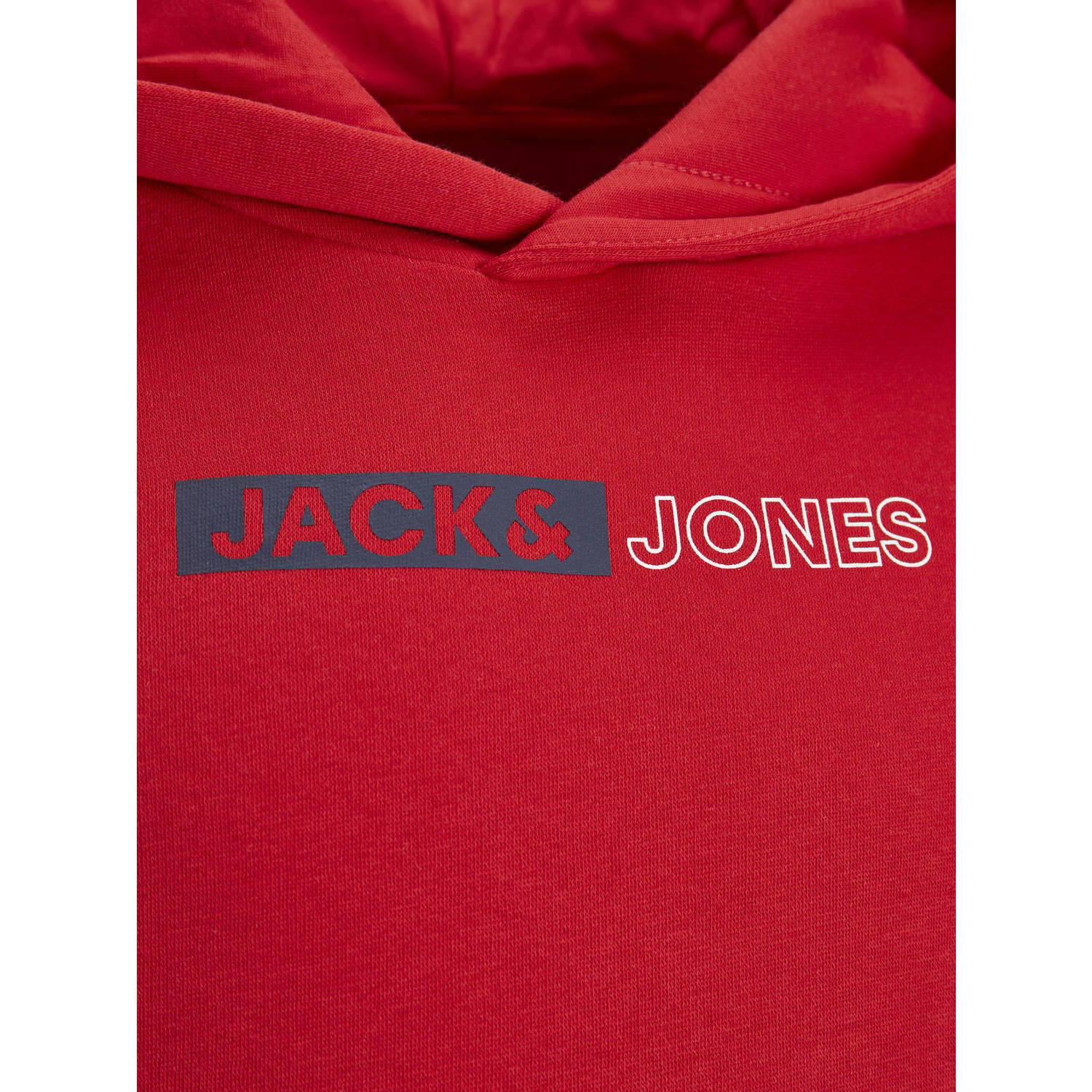 JACK & JONES JUNIOR hoodie JJEPLAYER met logo felrood