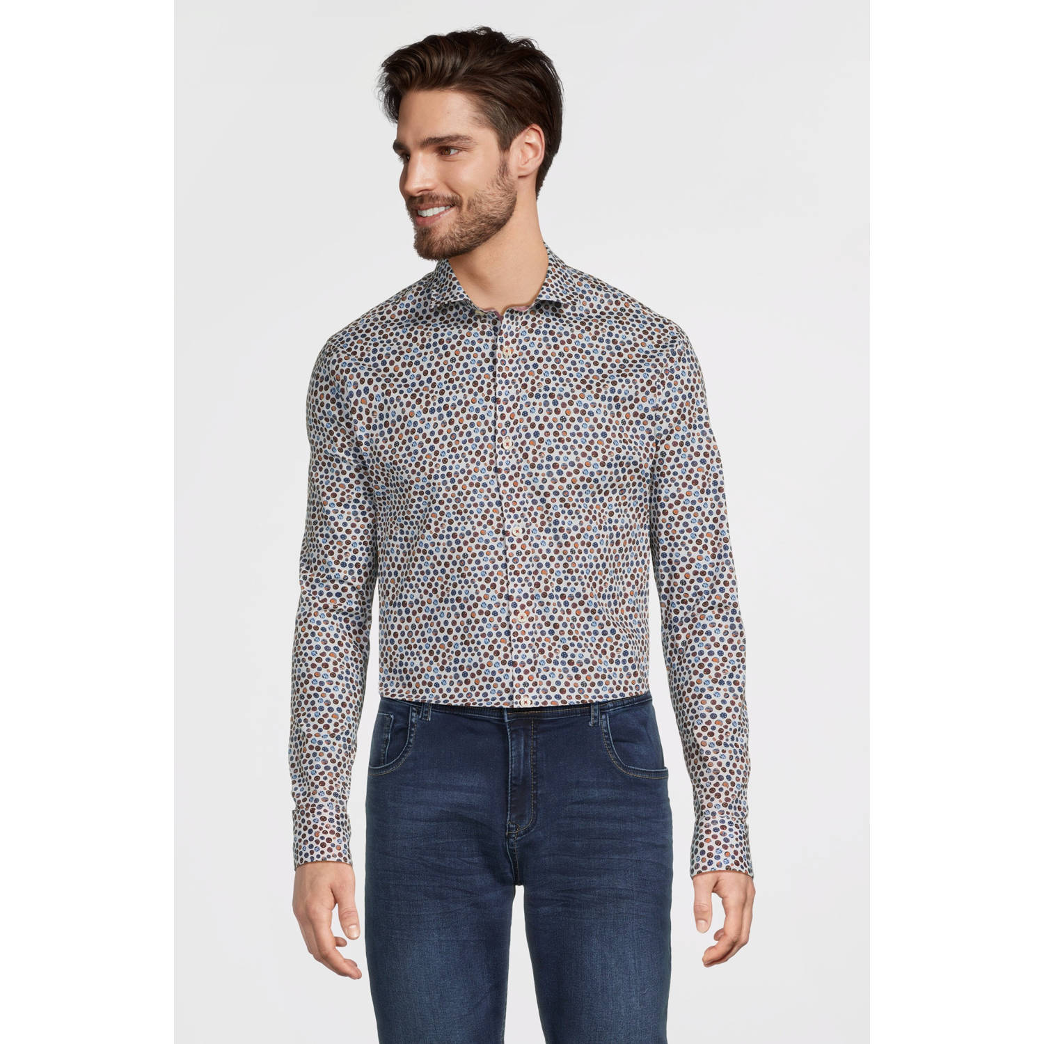 A fish named Fred regular fit overhemd met all over print Off White