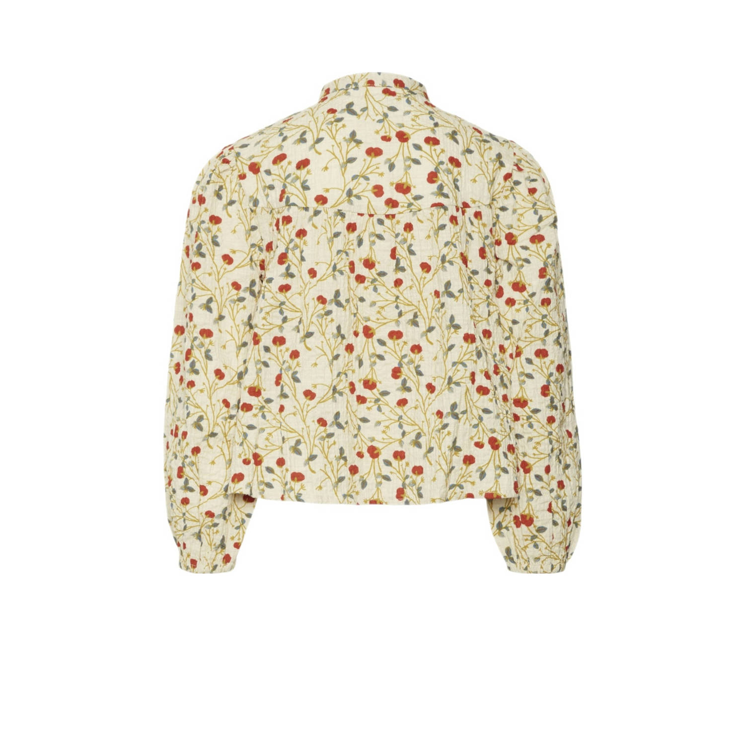 VERO MODA GIRL gebloemde blouse VMBIA beige rood