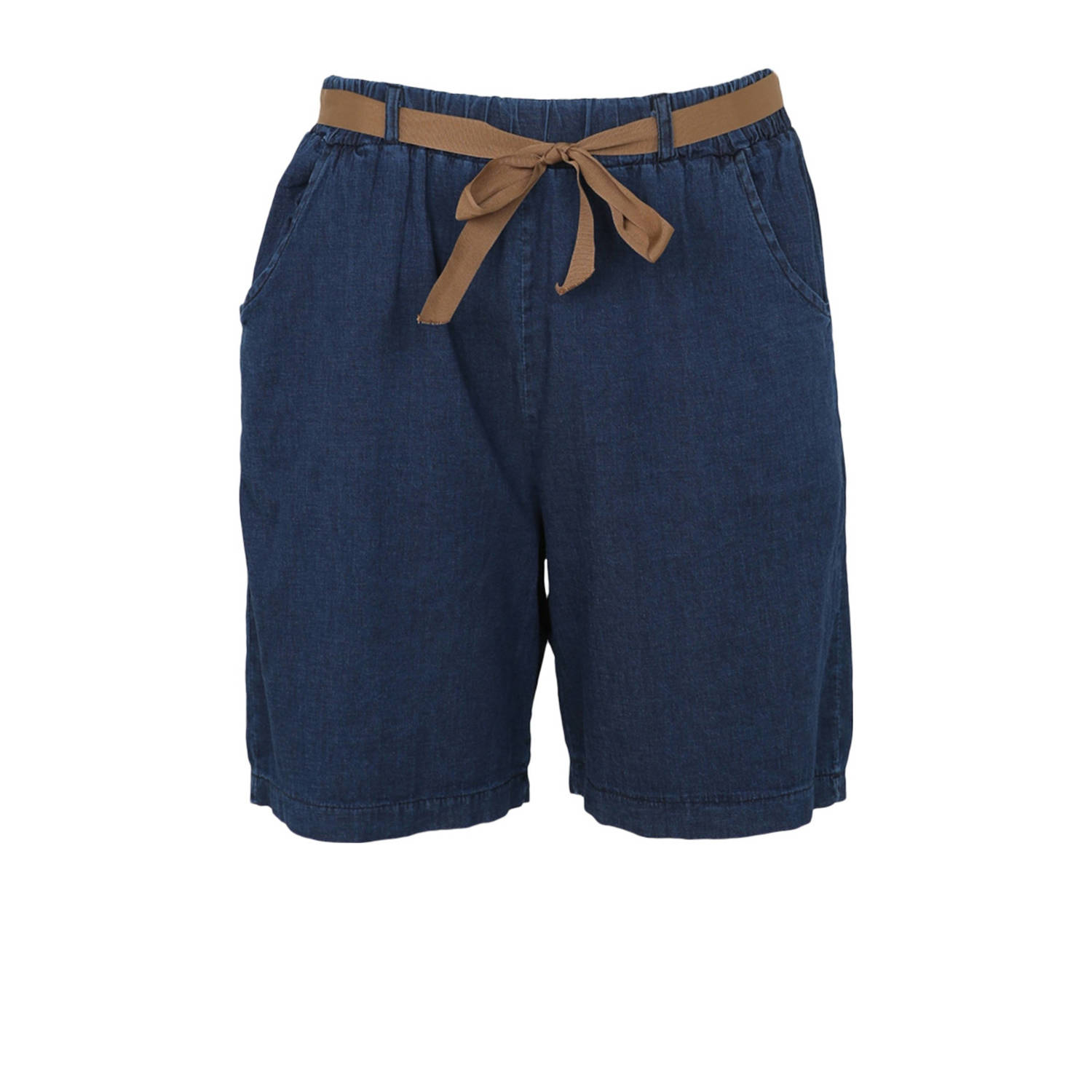 Paprika straight fit short donkerblauw