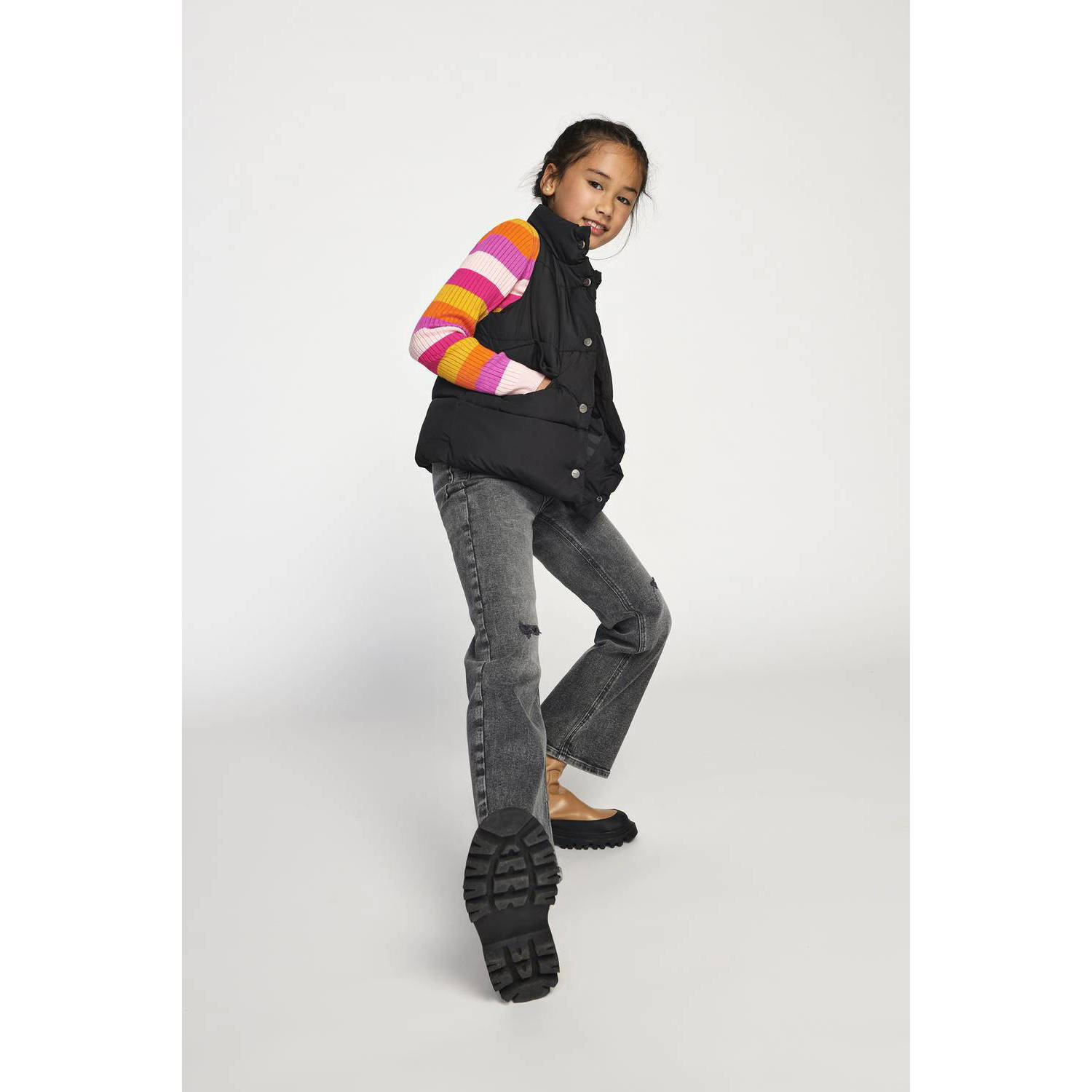 ONLY KIDS GIRL wide leg jeans KOGJUICY LIFE medium grey denim