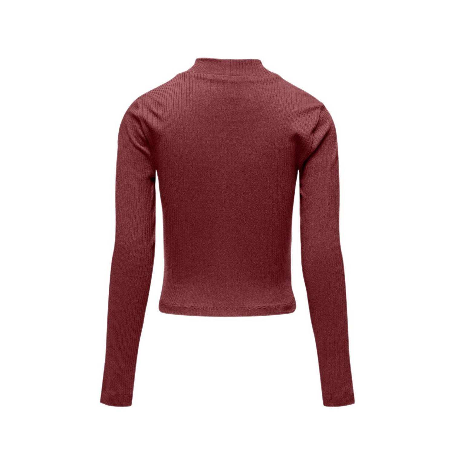 ONLY KIDS GIRL longsleeve KOGLINEA LIFE bruinrood