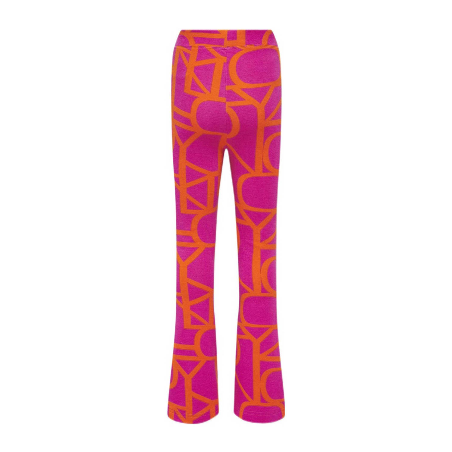 ONLY KIDS GIRL flared broek KOGPAIGE met all over print fuchsia oranje