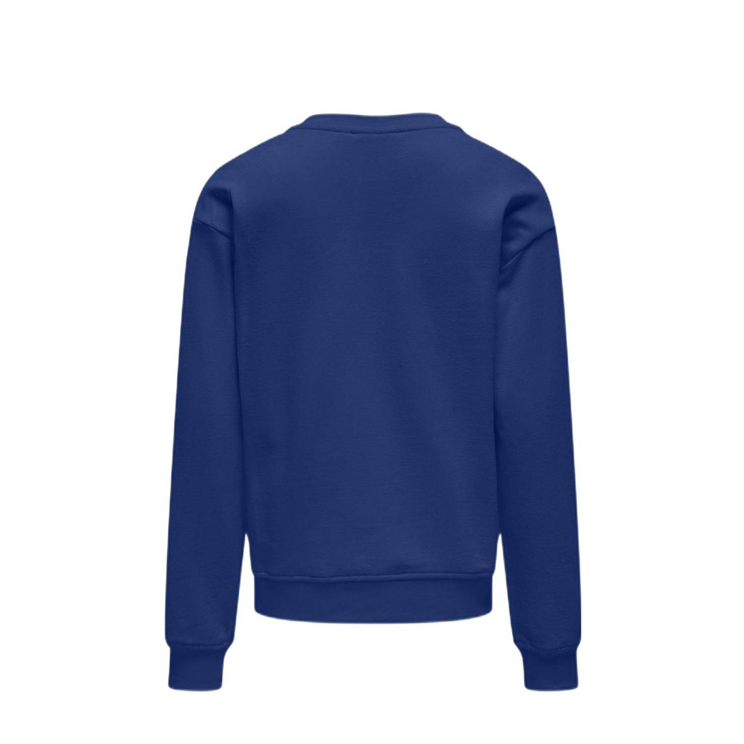 ONLY KIDS GIRL sweater KOGLISSIE met backprint hardblauw
