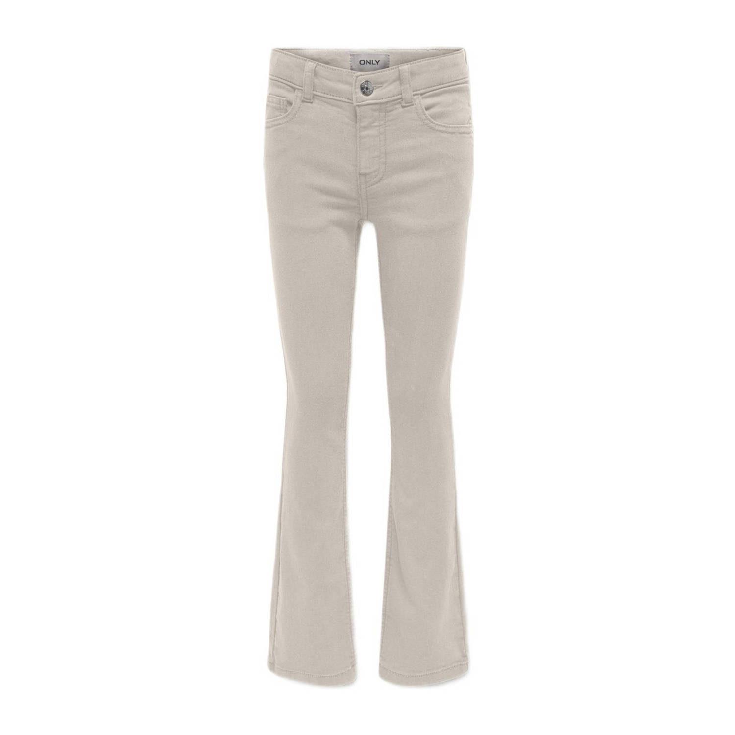 Only KIDS GIRL flared broek KOGANNE greige Beige Meisjes Katoen Effen 128