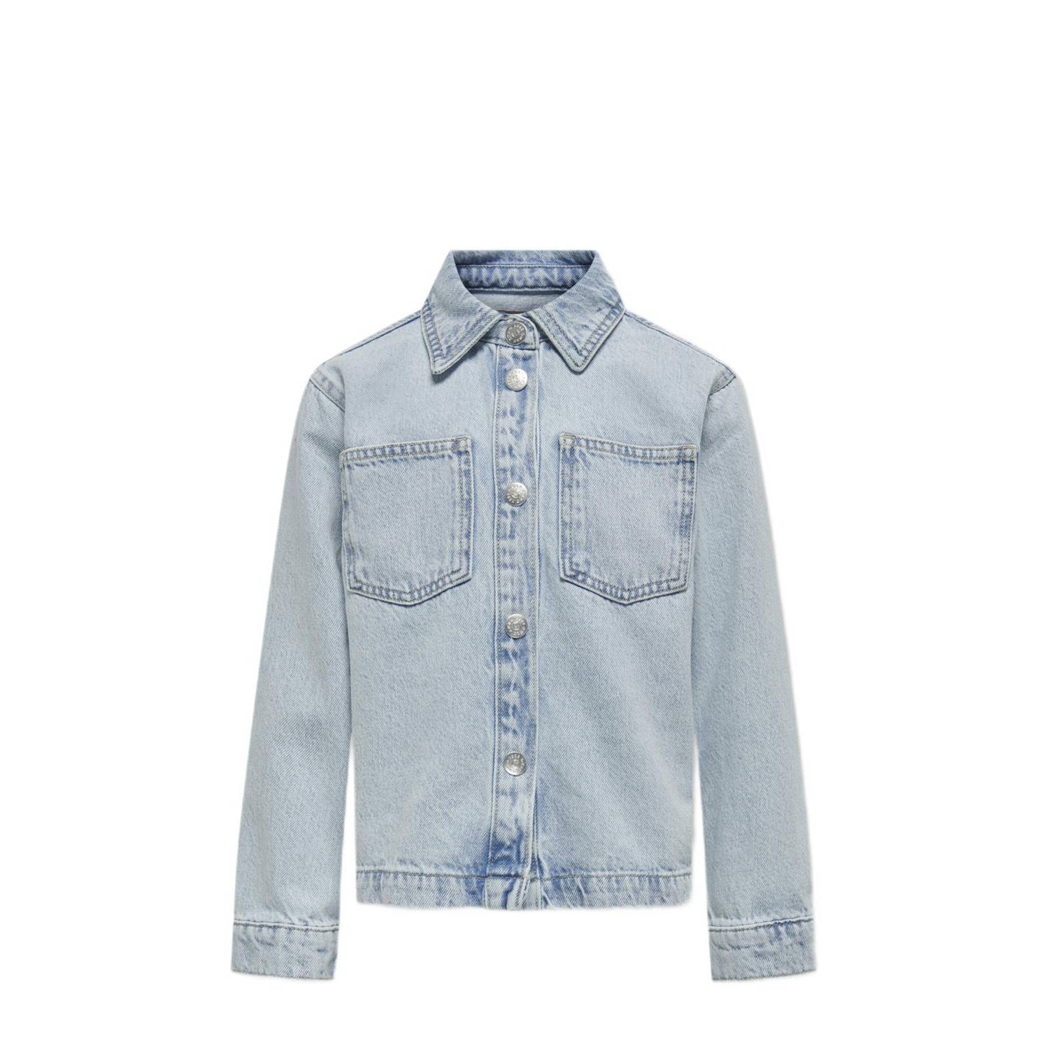 Only KIDS GIRL spijkerjas KOGCARLY light blue denim Blauw Backprint 140