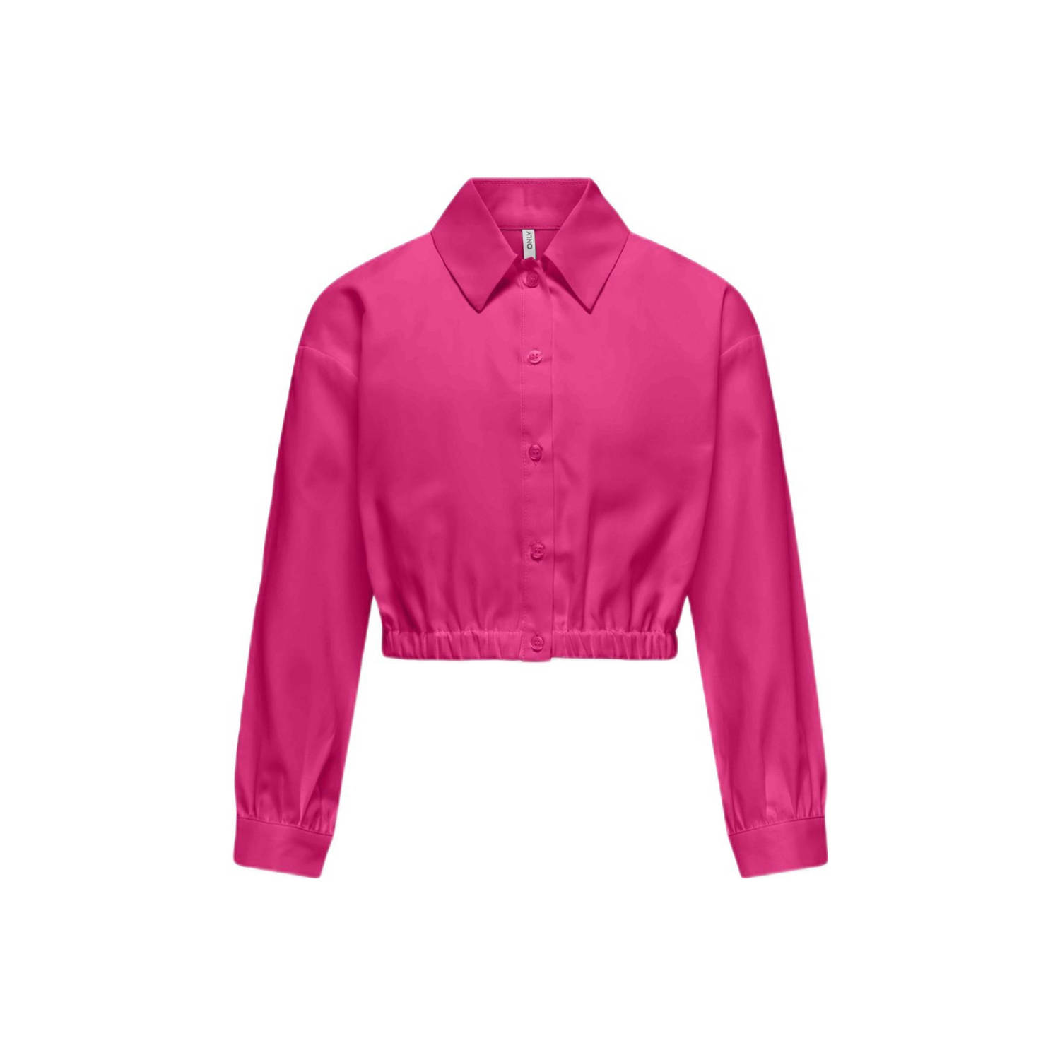 Only KIDS GIRL blouse KOGOREGON fuchsia Roze Meisjes Polyester Klassieke kraag 134