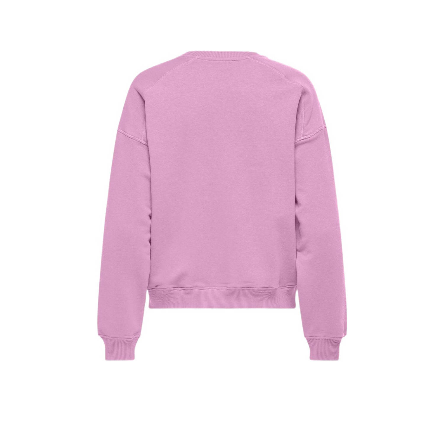 ONLY KIDS GIRL sweater KOGDIANA met tekst zoetroze