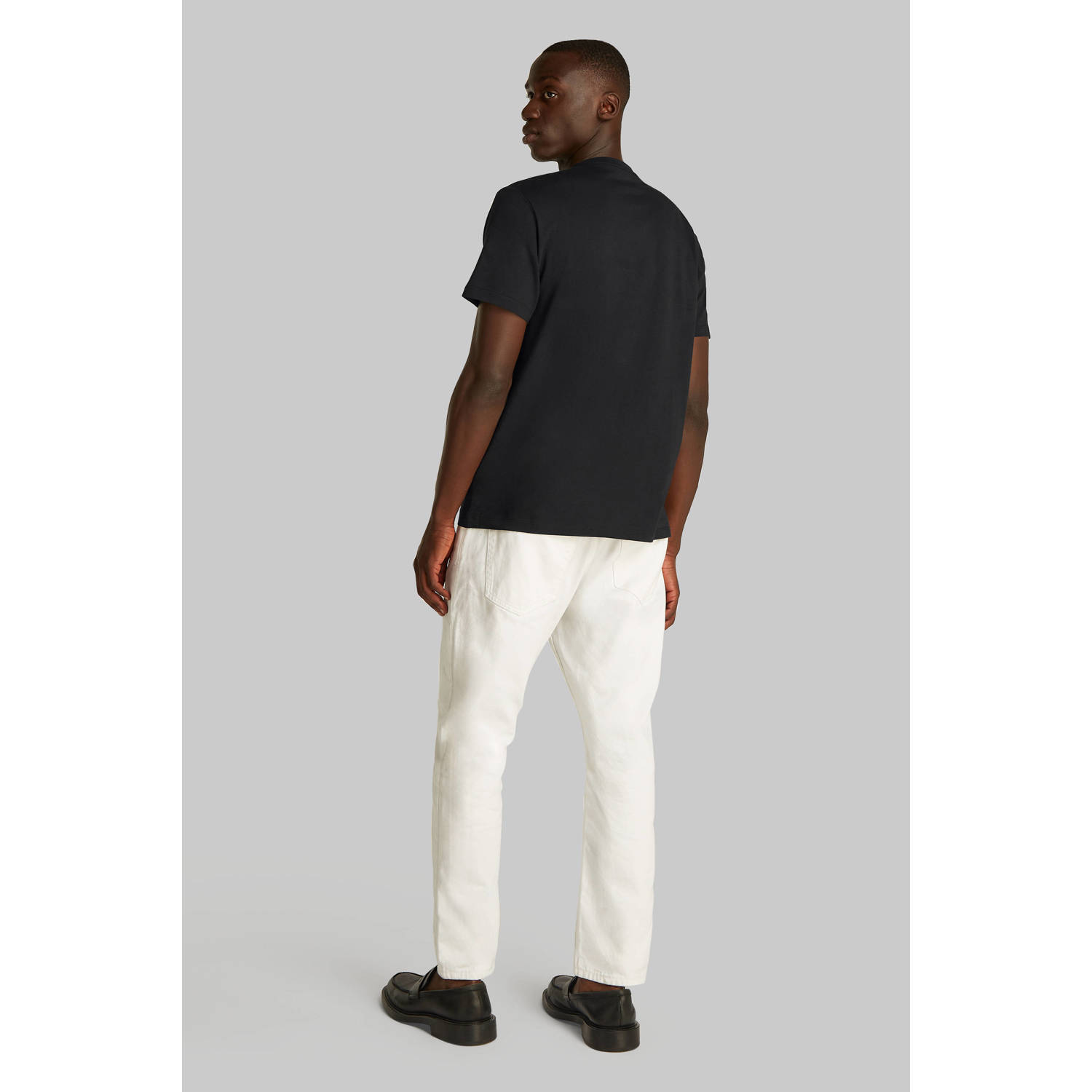 CALVIN KLEIN JEANS regular fit T-shirt met logo zwart