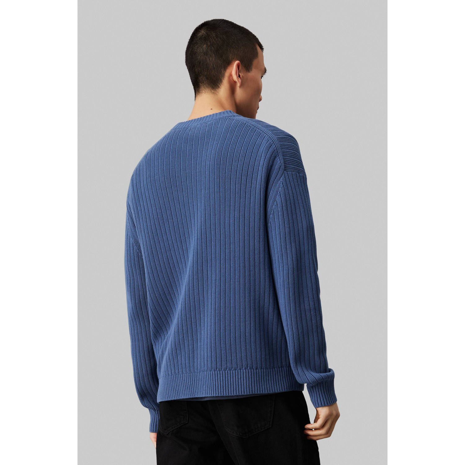 CALVIN KLEIN JEANS gebreide trui blauw