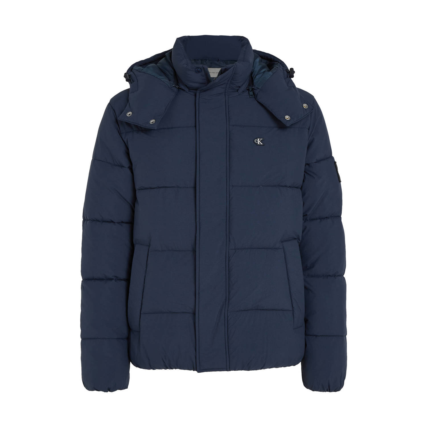 CALVIN KLEIN JEANS gewatteerde winterjas met logo Ink