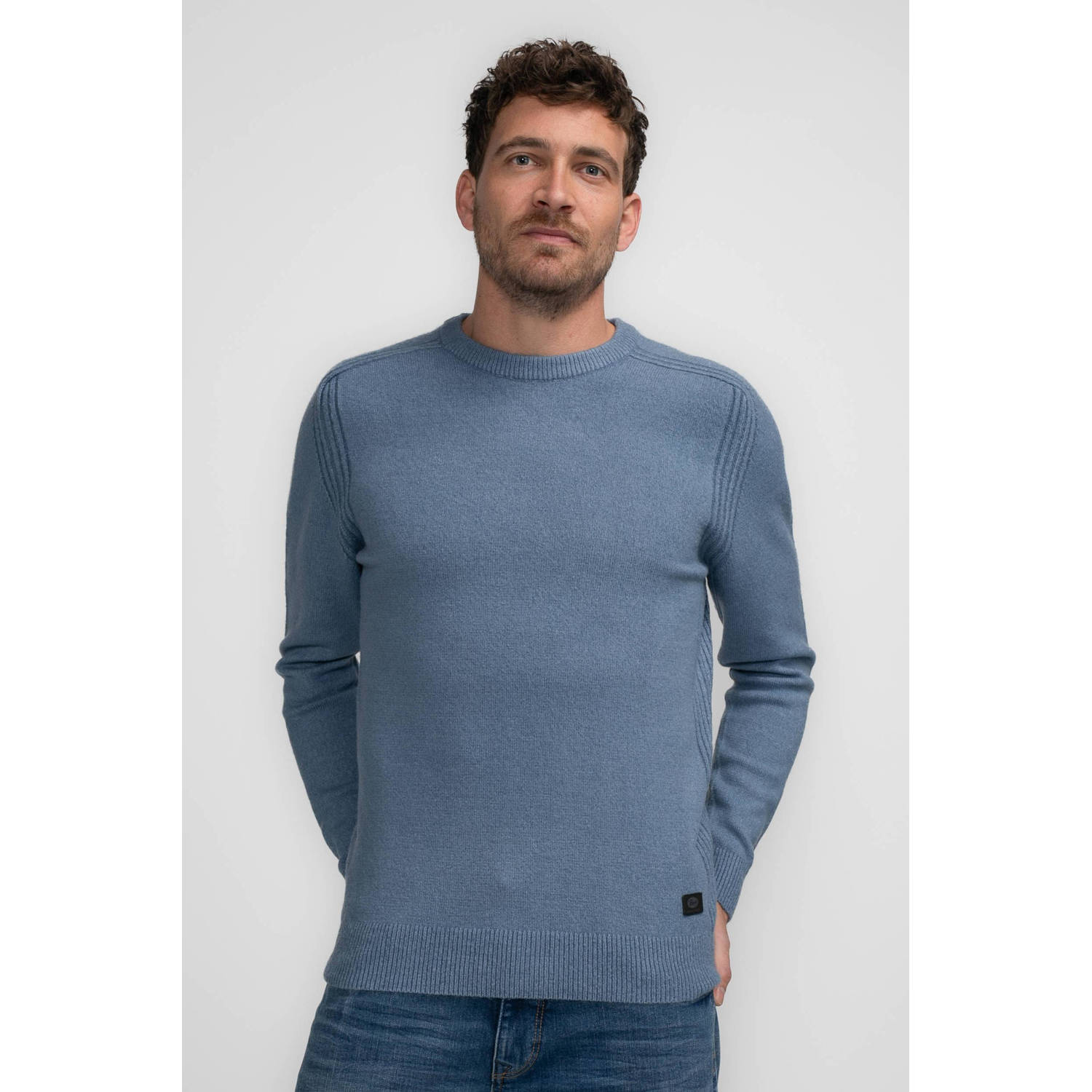 Petrol Industries gebreide trui blauw