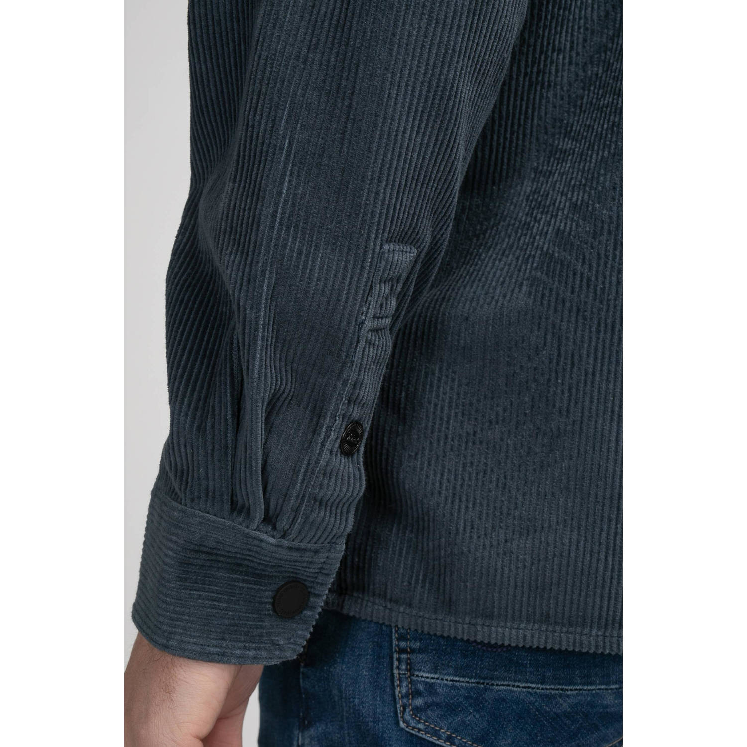 Petrol Industries corduroy overshirt donkerblauw