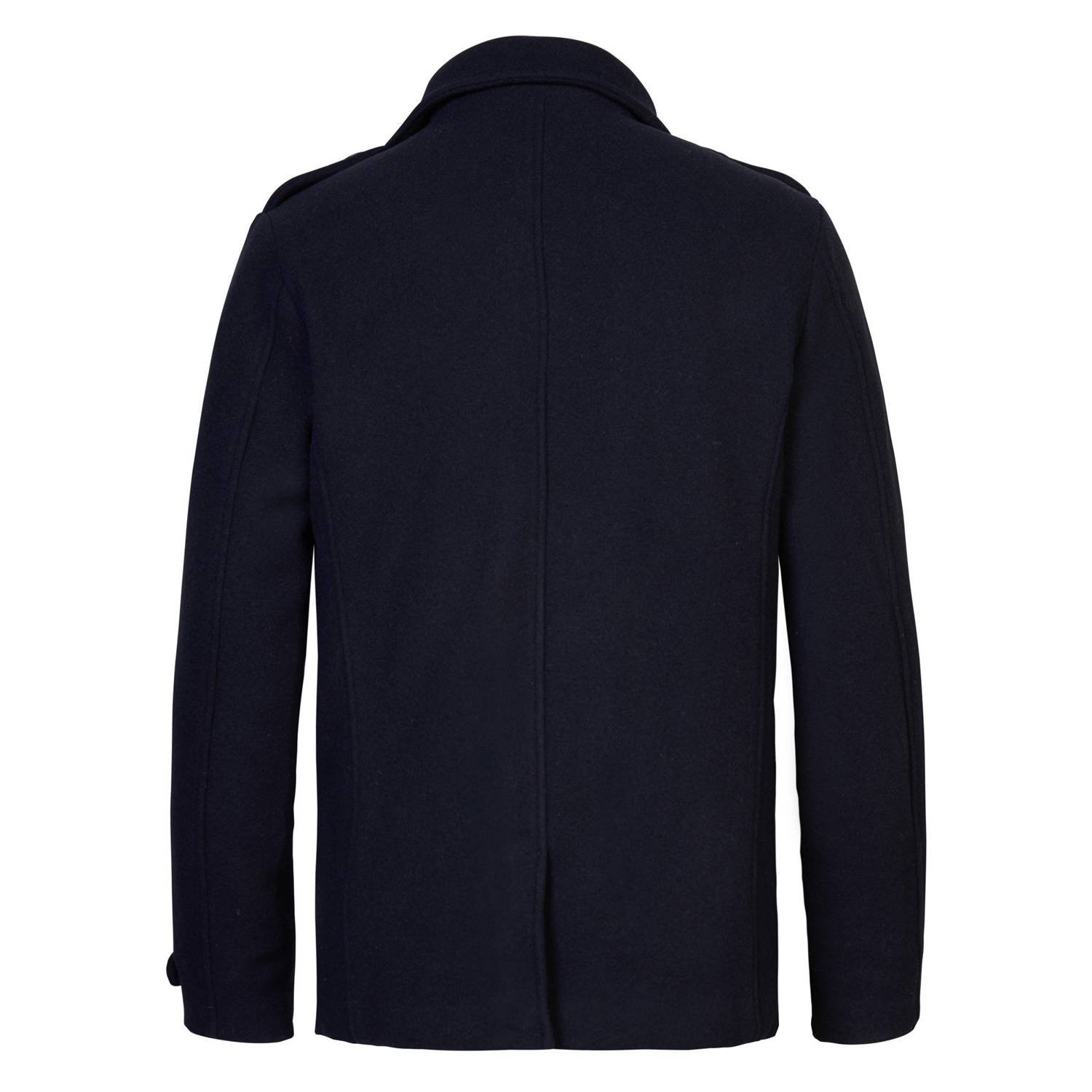 Petrol Industries jas met wol donkerblauw