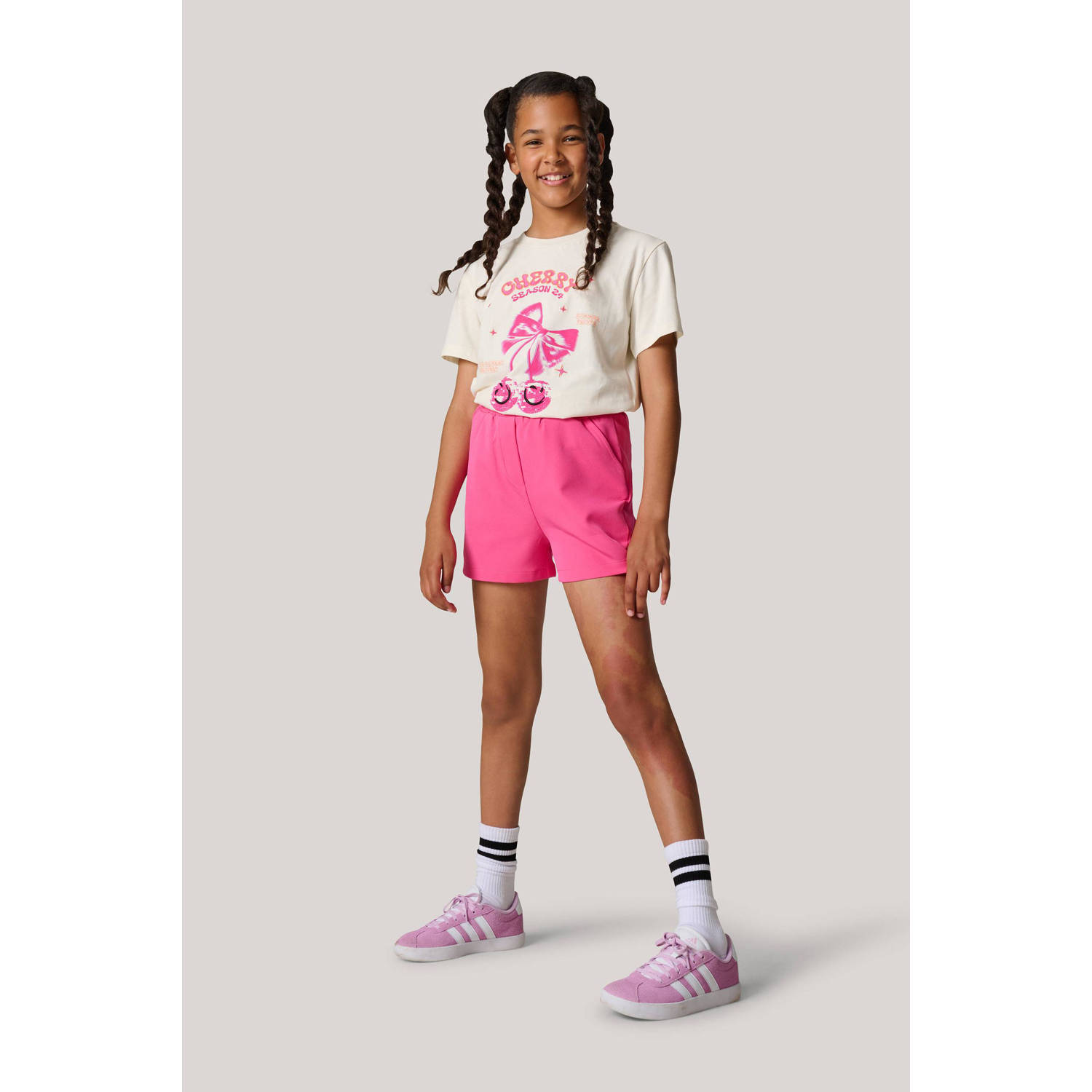 Shoeby high waist regular fit casual short roze