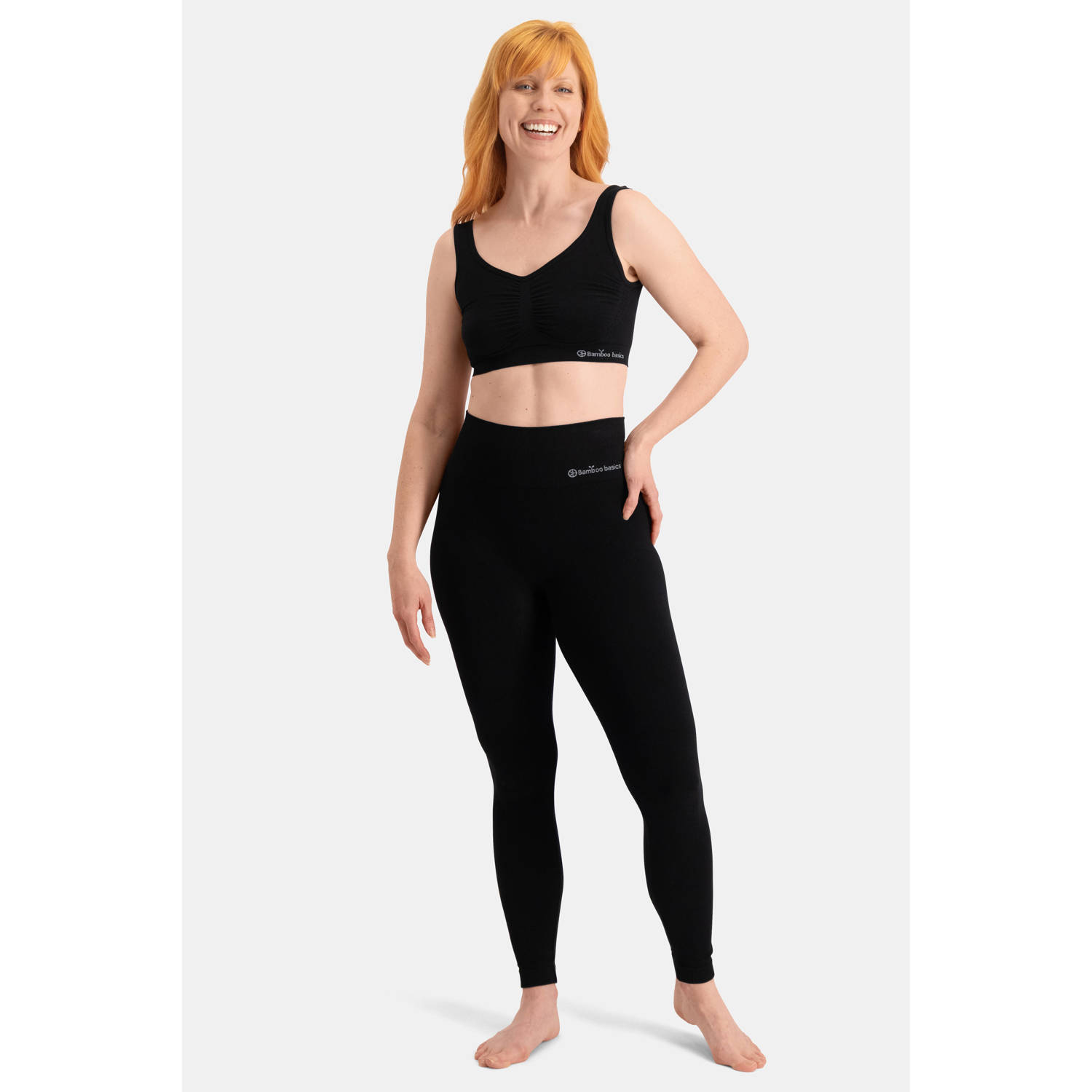 Bamboo Basics naadloze legging Claire met bamboe zwart