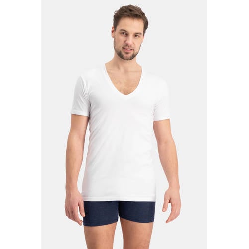 Bamboo Basics slimfit ondershirt Vigo met bamboe (set van 2) wit afbeelding