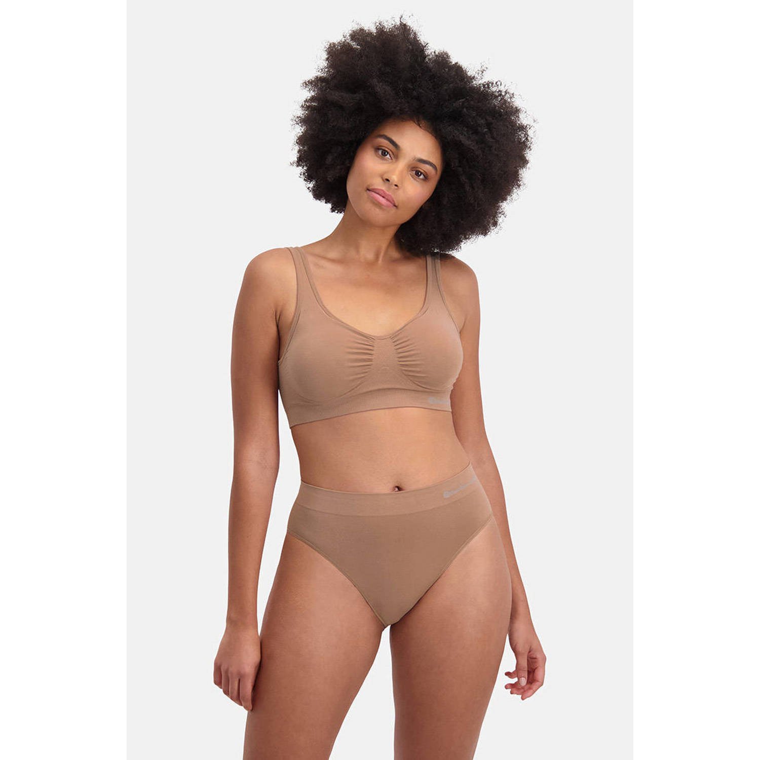 Bamboo Basics voorgevormde bh top Fleur met bamboe donker oudroze