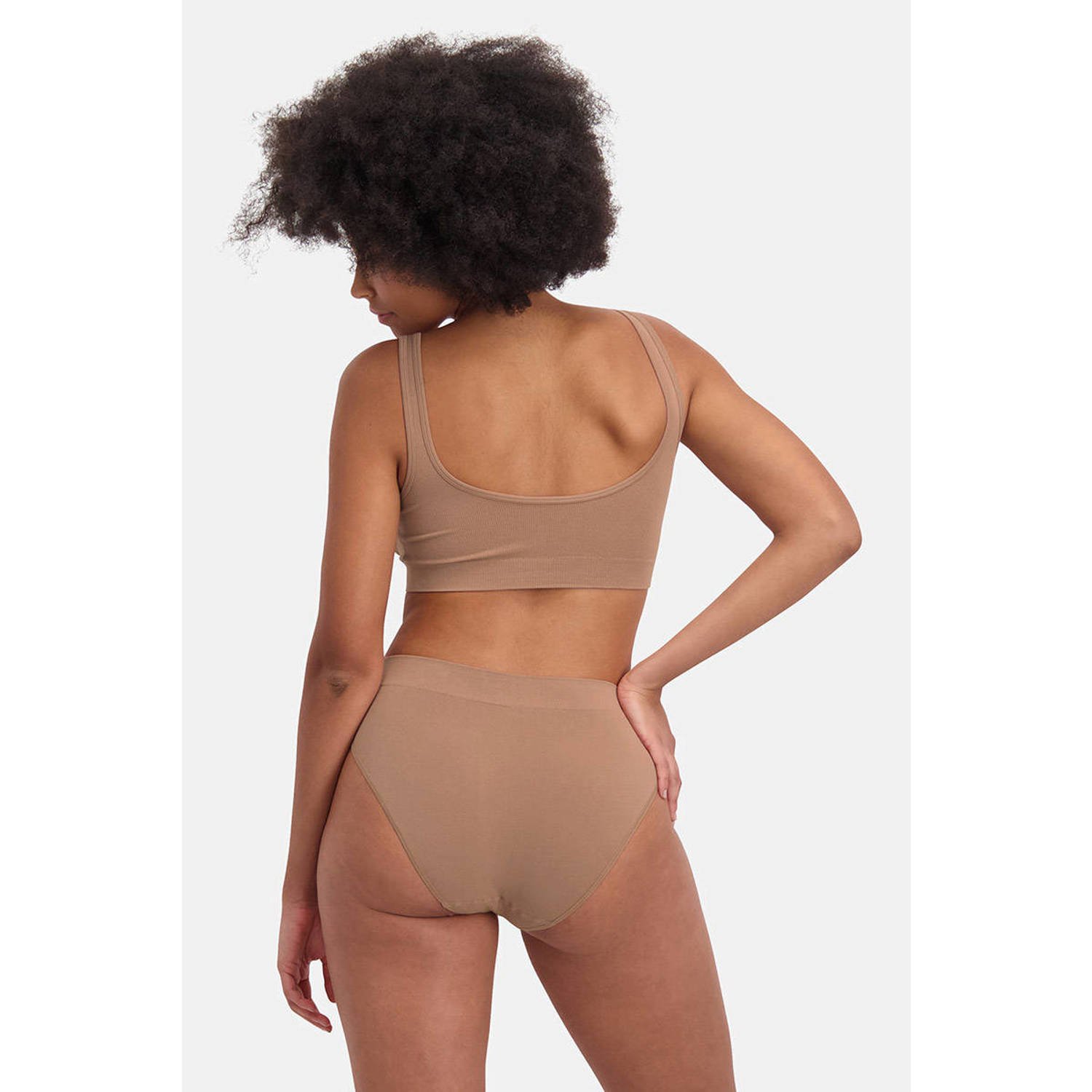 Bamboo Basics voorgevormde bh top Fleur met bamboe donker oudroze