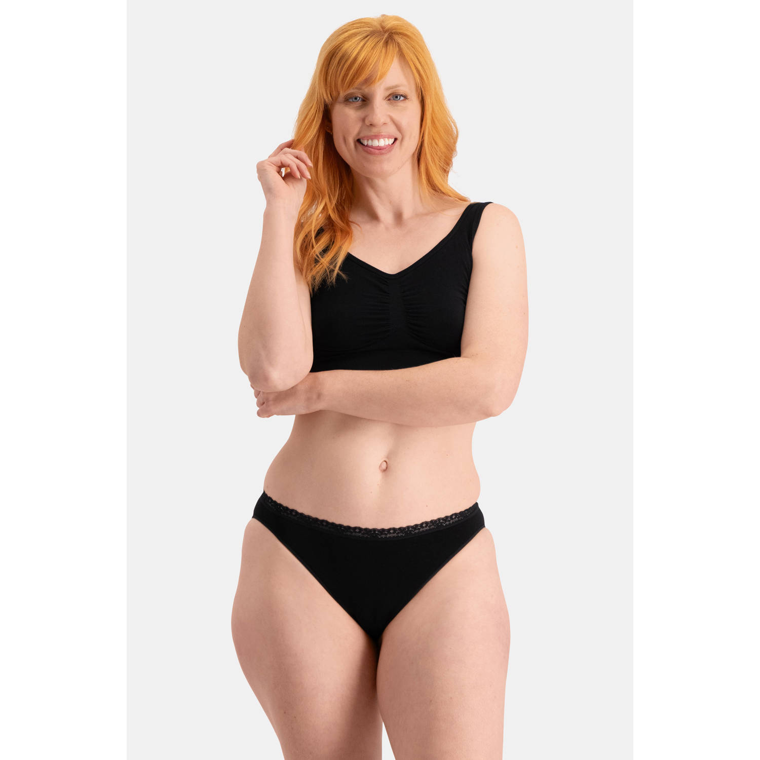 Bamboo Basics naadloze slip Lucy met bamboe (set van 3) zwart
