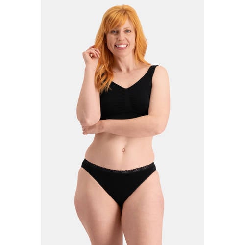 Bamboo Basics slip Lucy met bamboe (set van 3) zwart afbeelding