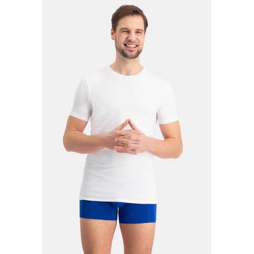 Bamboo Basics slimfit ondershirt Reno met bamboe (set van 2) wit afbeelding