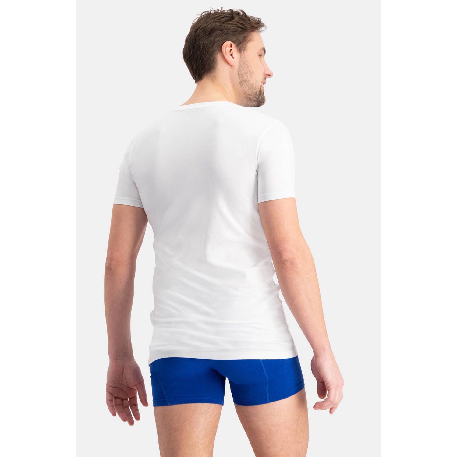 Bamboo Basics slimfit ondershirt Reno met bamboe (set van 2) wit