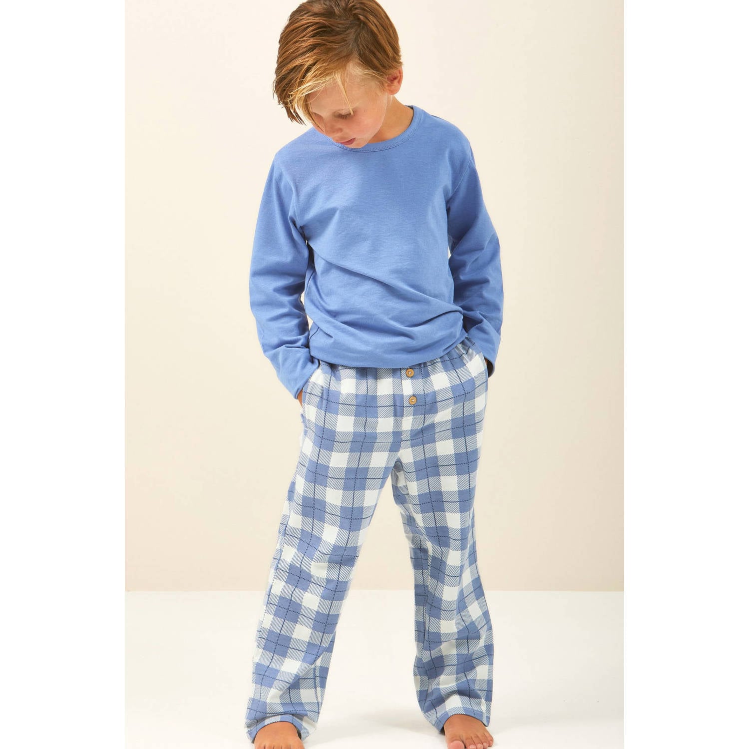Little Label pyjama met geruite broek