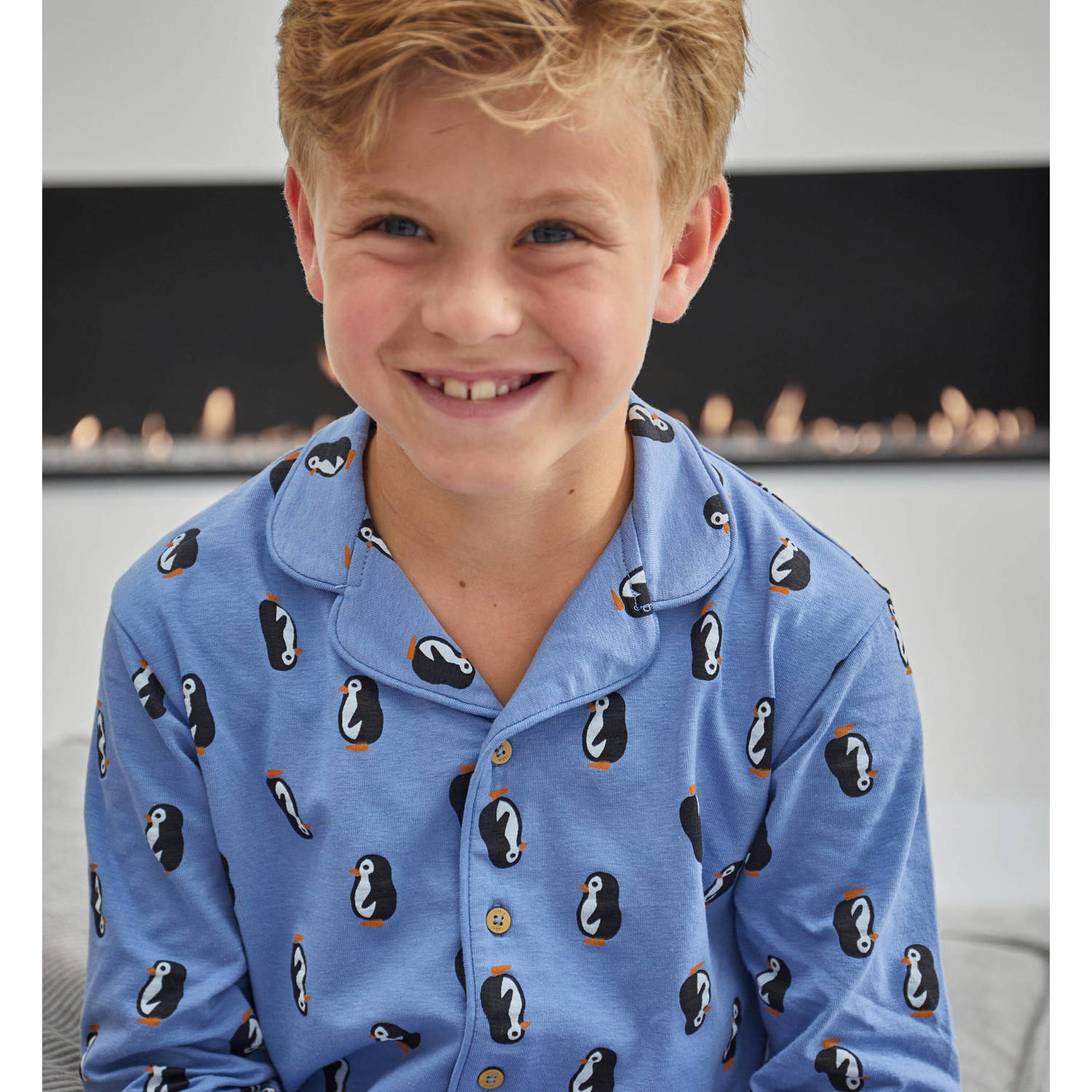 Little Label pyjama met penguin print