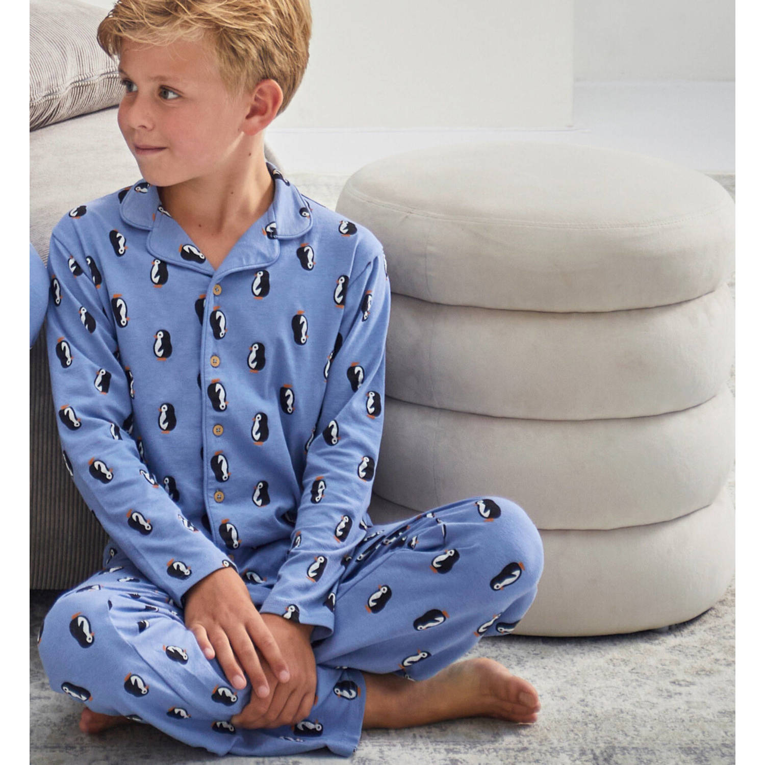 Little Label pyjama met penguin print