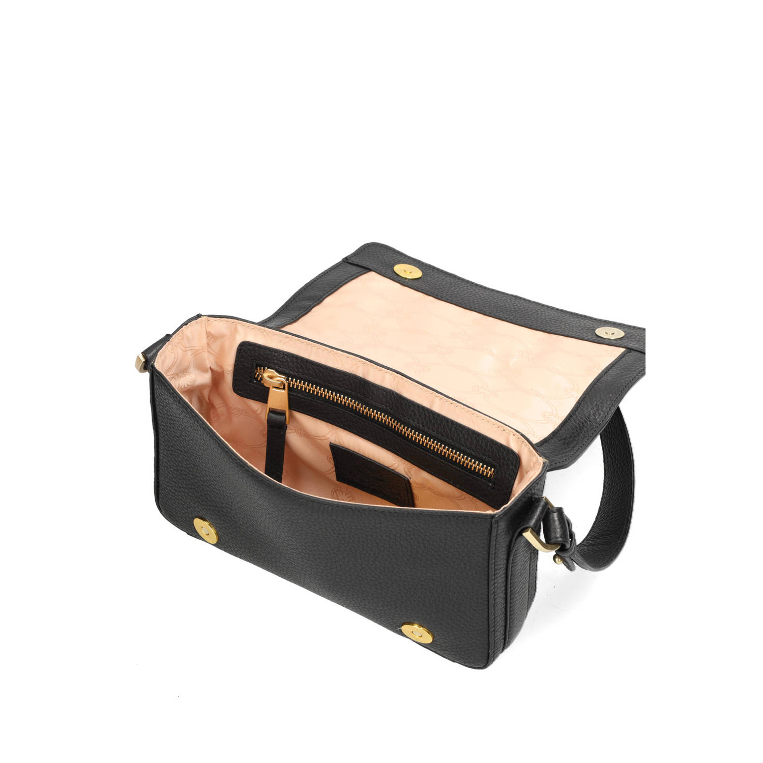 Fred de la Bretoniere leren crossbody tas Jukka zwart