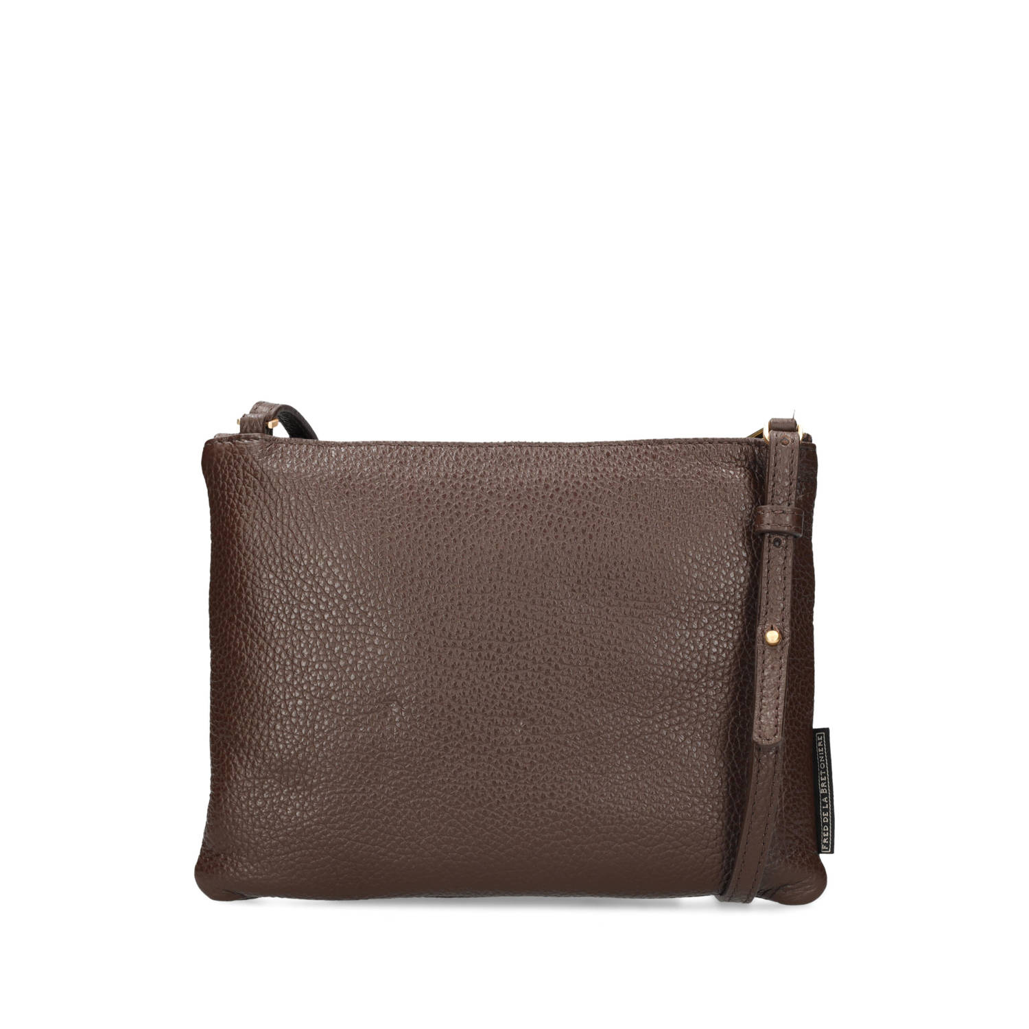 Fred de la Bretoniere leren crossbody tas Bregje donkerbruin
