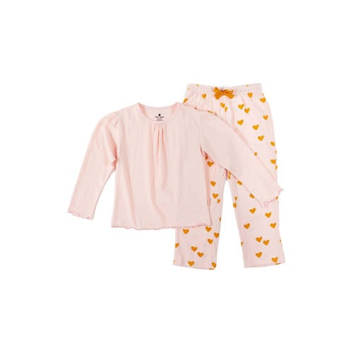 Little Label roze pyjama met hartjes print op de broek afbeelding
