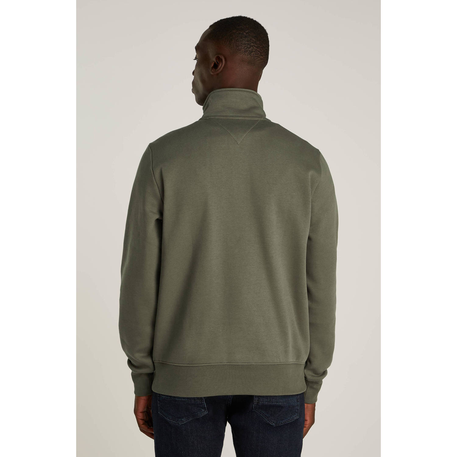 Tommy Hilfiger sweater met logo donkergroen