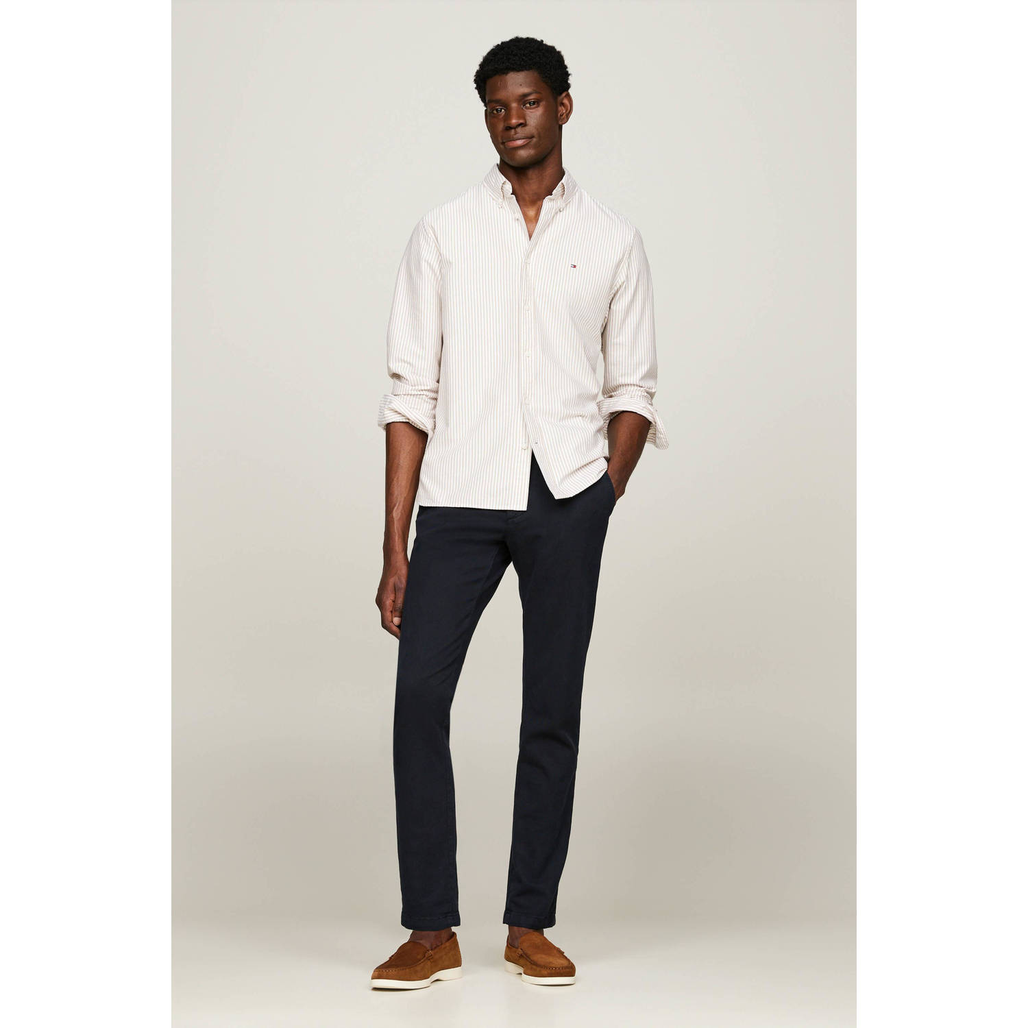 Tommy Hilfiger slim fit chino met logo desert sky